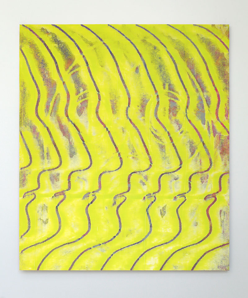 Jonathan Kelly - Profile Lime - Acrylic on Canvas - 82x70cm